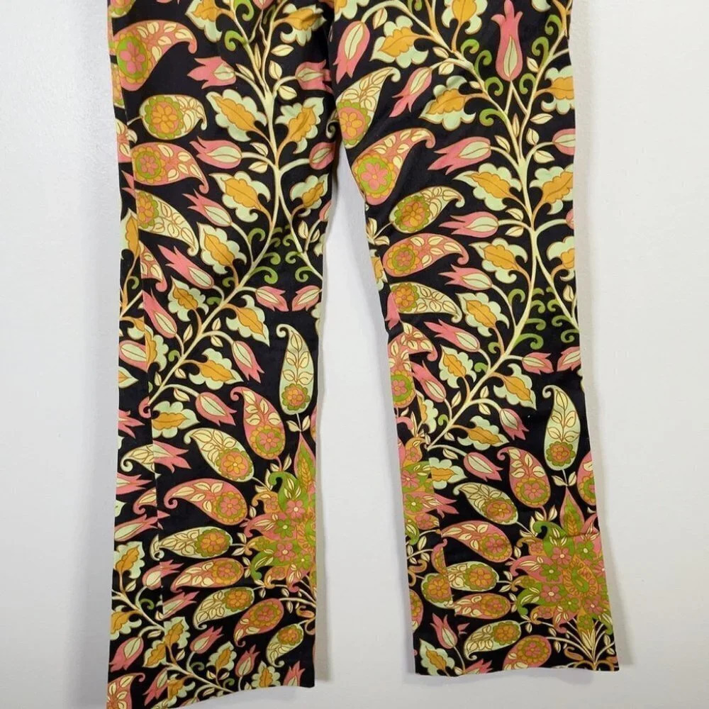 Zara 70s Multicolored Groove Flare Paisley Printed Pant - Picture 14 of 15